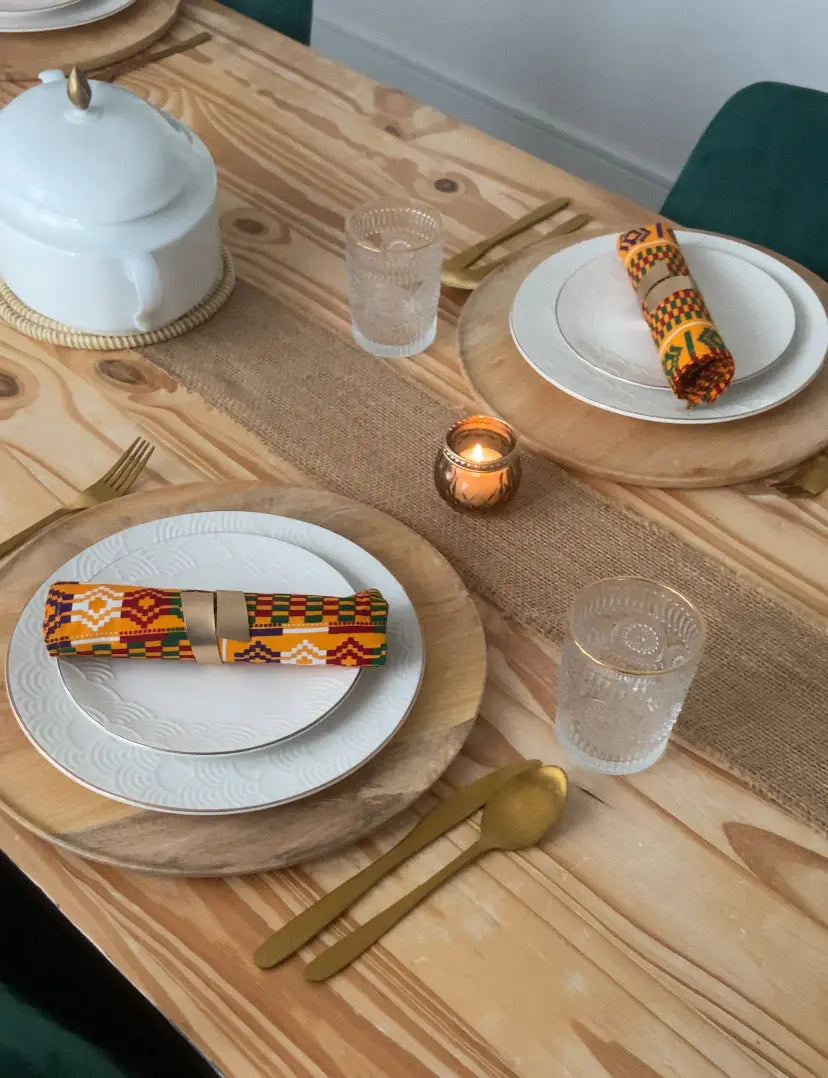Serviettes de table collection  wax KENTE Keur Nani