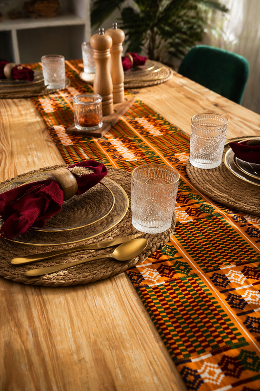Chemin de table wax collection KENTE